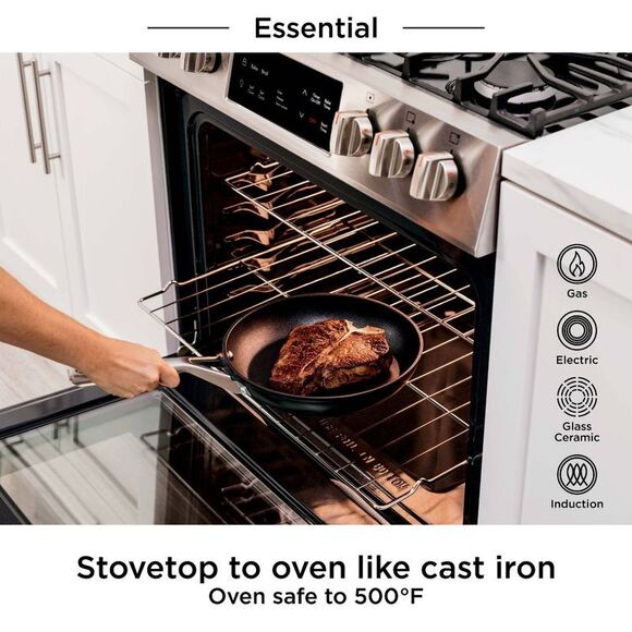 Ninja - Foodi NeverStick Essential 10 1/4" Fry Pan Black - Picture 4 of 6